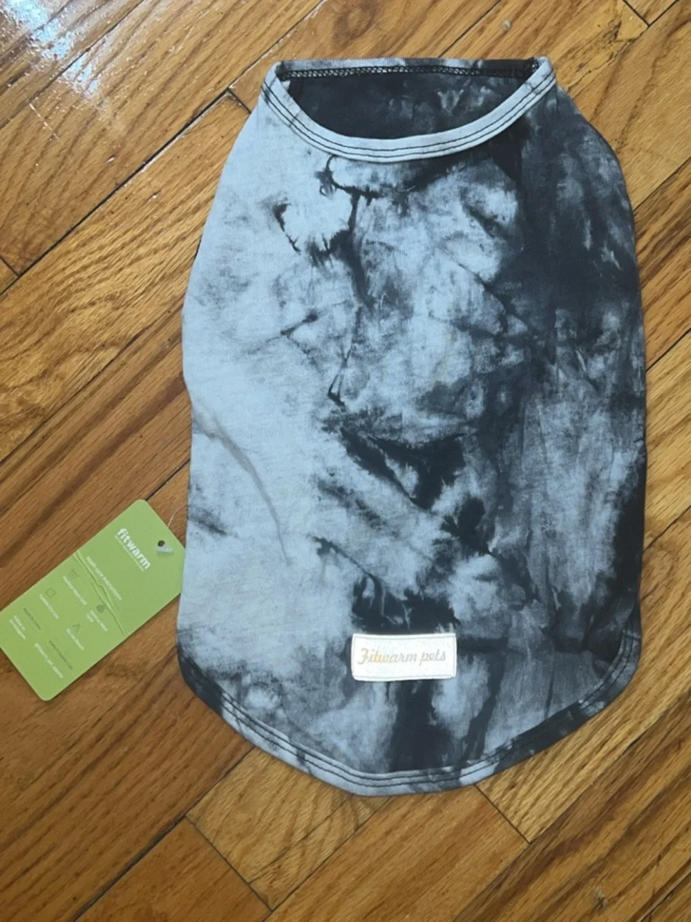 Fitwarm Gray Tie Dye Dog Shirt Size M NWT Cute Pet Apparel